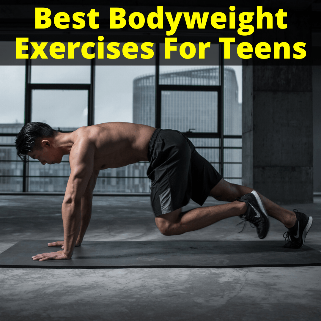 Teen doing bodyweight exercise