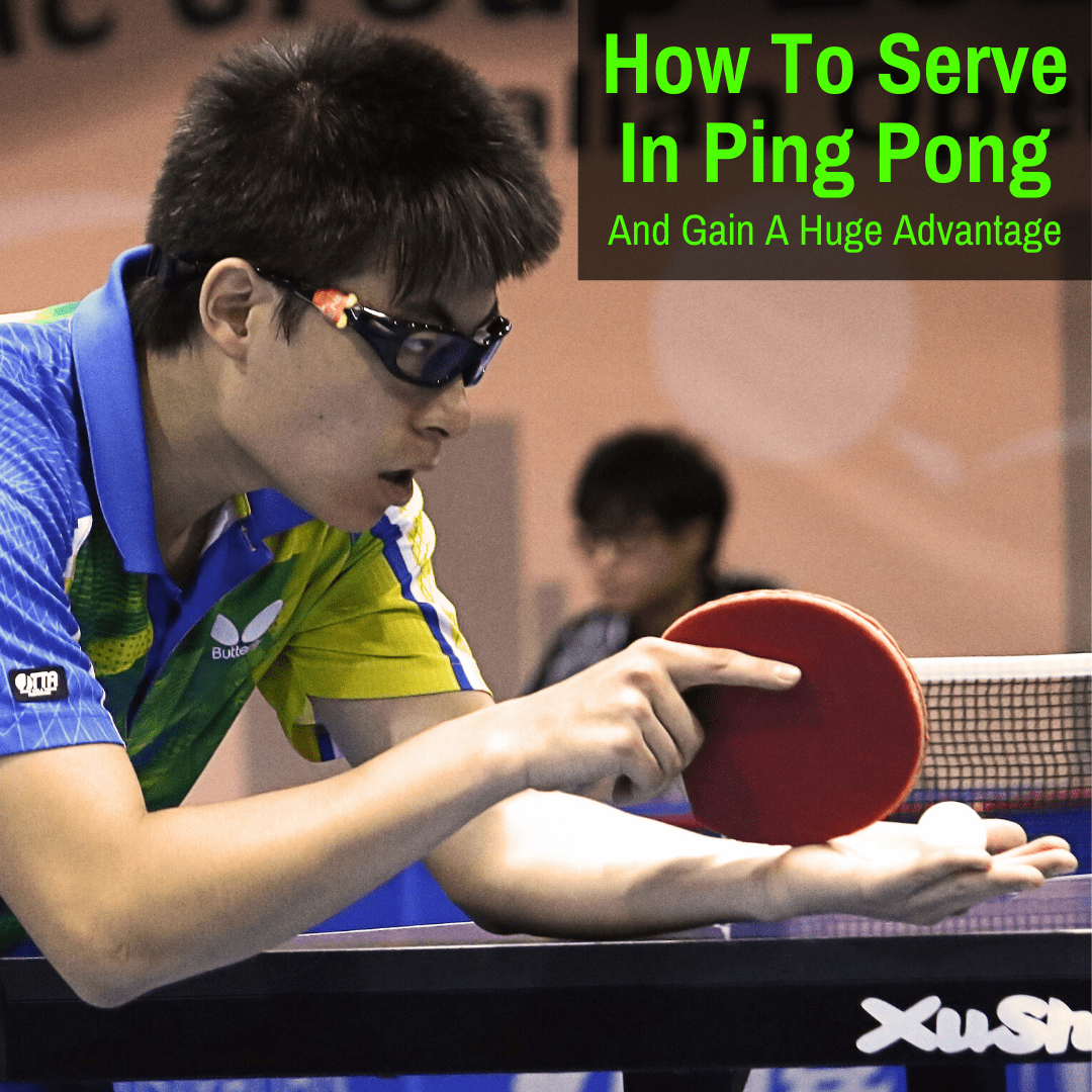 Serving in a ping pong match