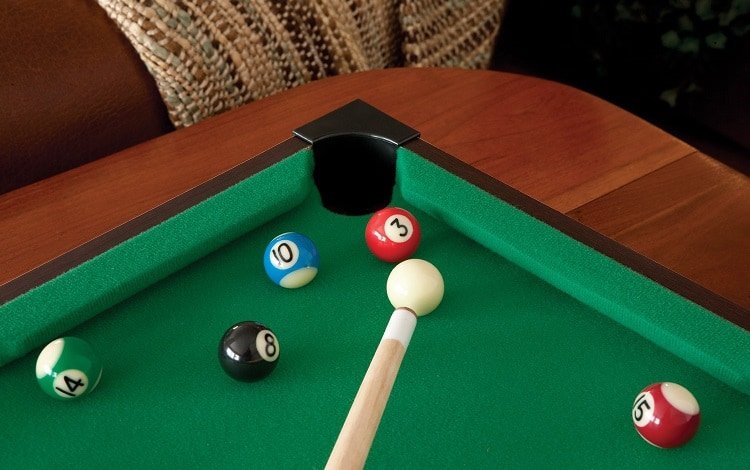 small green pool table