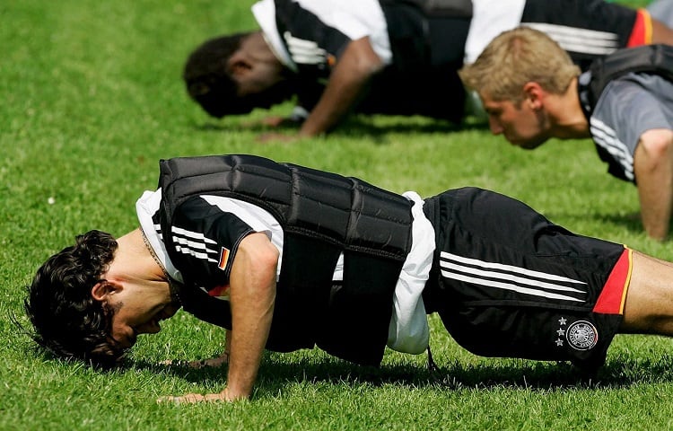 soccer training with weighted vests