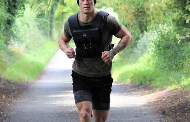 running with a weighted vest