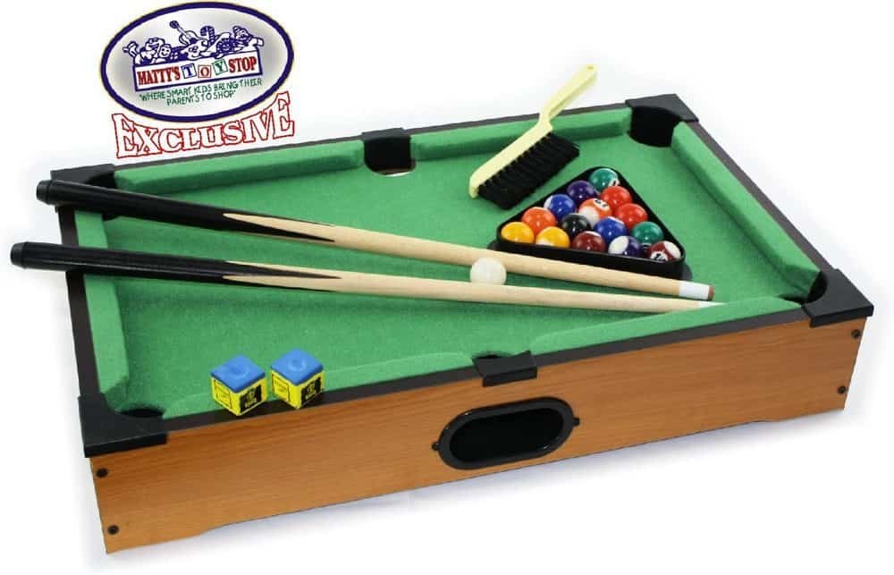 Mattys Toy Stop Deluxe Wooden Mini Pool Table